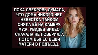 картинка: ПОКА СВЕКРОВЬ ДУМАЛА, ЧТО ДОМА НИКОГО НЕТ, НЕВЕСТКА ТАЙКОМ СНЯЛА ЕЁ НА КАМЕРУ  МУЖ, ОБОМЛЕЛ!