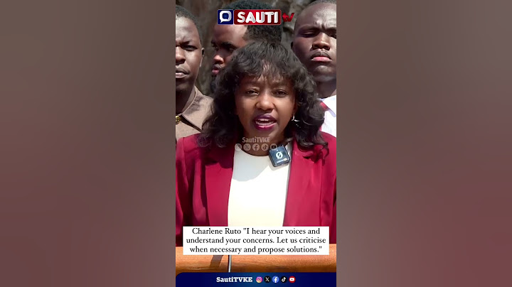 President William Rutos daughter Charlene Ruto speech
