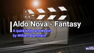 Aldo Nova   Fantasy   Keyboard Tutorial by William Blanchard