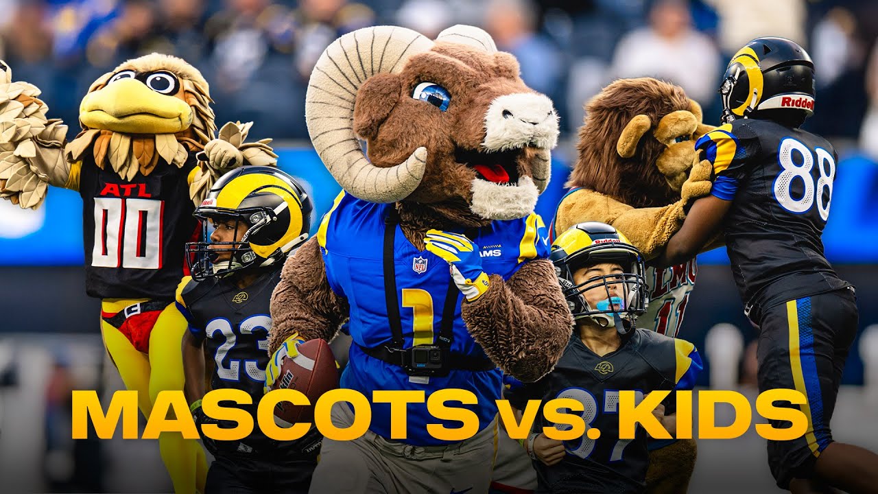 Mascots vs. Kids Full Game | Rampage & Friends JUKE, TACKLE & INTIMIDATE The Peewee Football Team