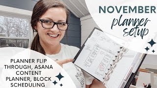 November planner reset | Happy Planner &amp; Asana Setup