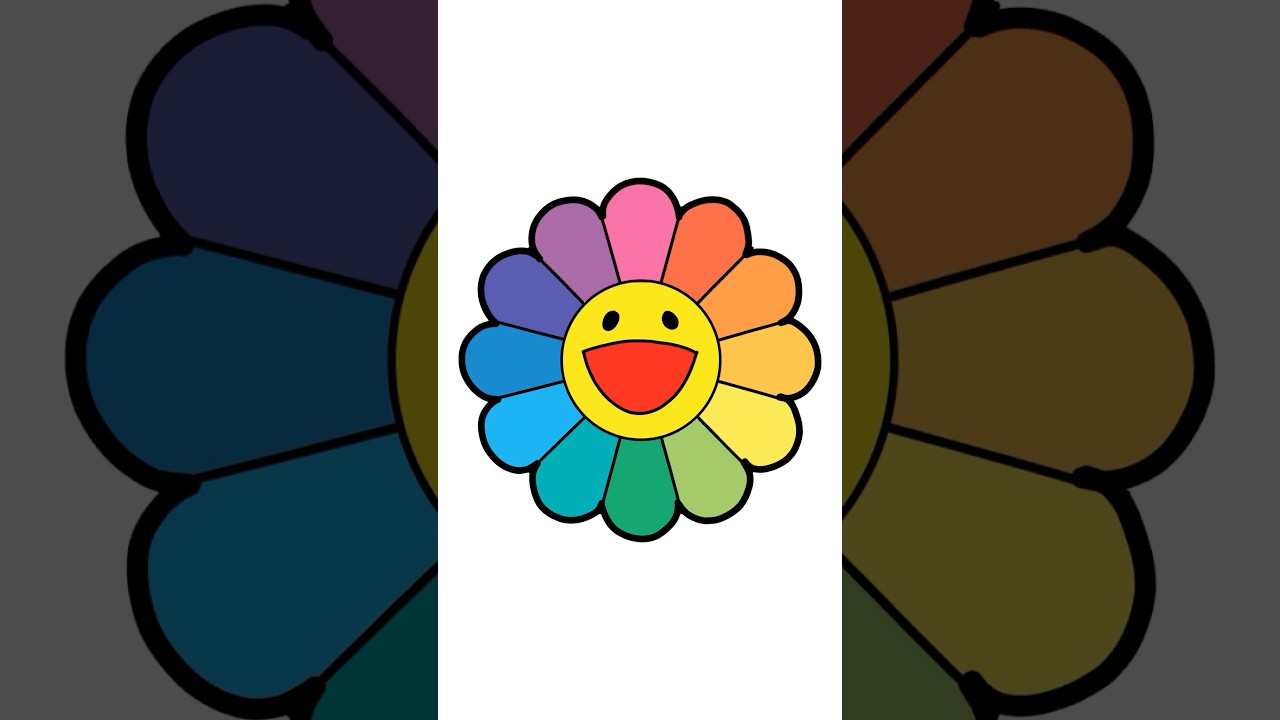 Murakami Smiling Flower Drawing in 60 Seconds - YouTube