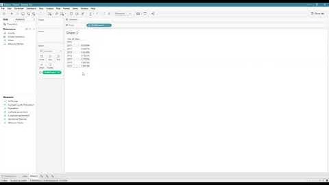 Tableau Quick Table Calculations