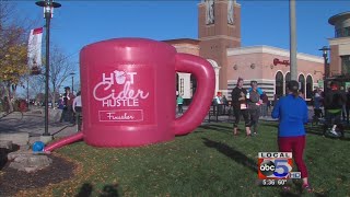 Hundreds run for hot cider in West Des Moines