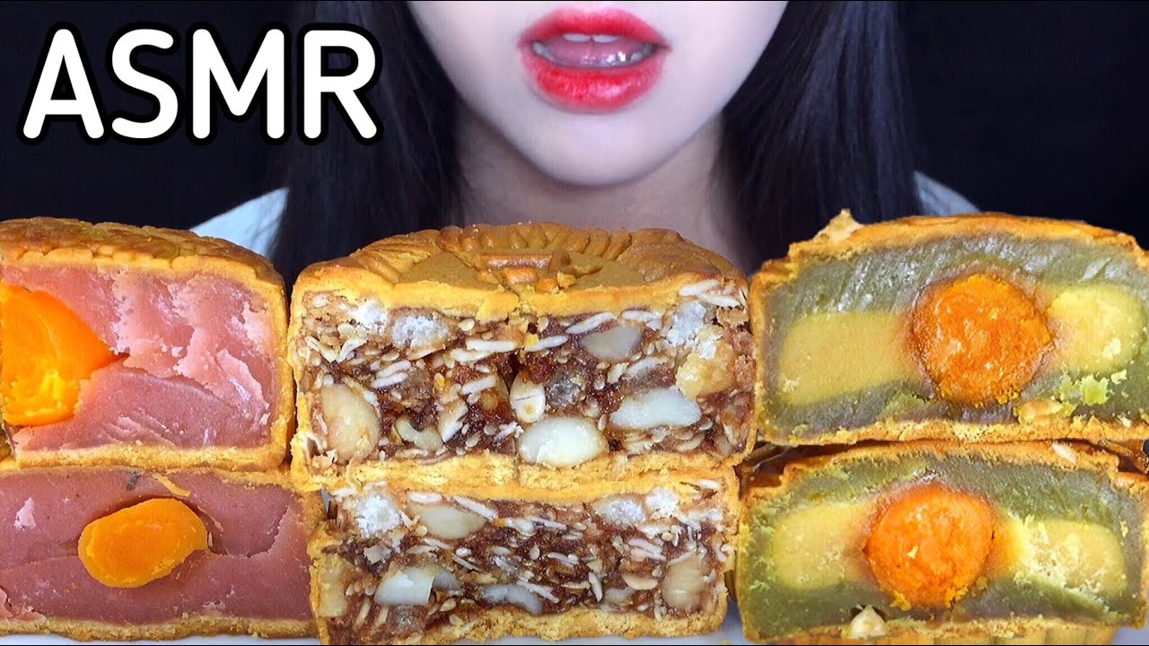 ASMR eating MOONCAKES 🥮 (Noble Delight & Golden Starlight, Assorted Fruits&Nuts | MIRA’s Mukbang