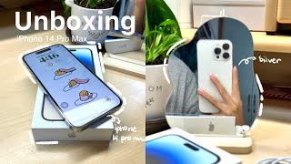 Unboxing: iPhone 14 Pro Max 128gb Silver + iPhone 13 mini comparison🍎