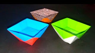 Cara Buat Origami Kotak | Origami Box | Origami mangkuk | Origami Bowl | Wadah Serbaguna