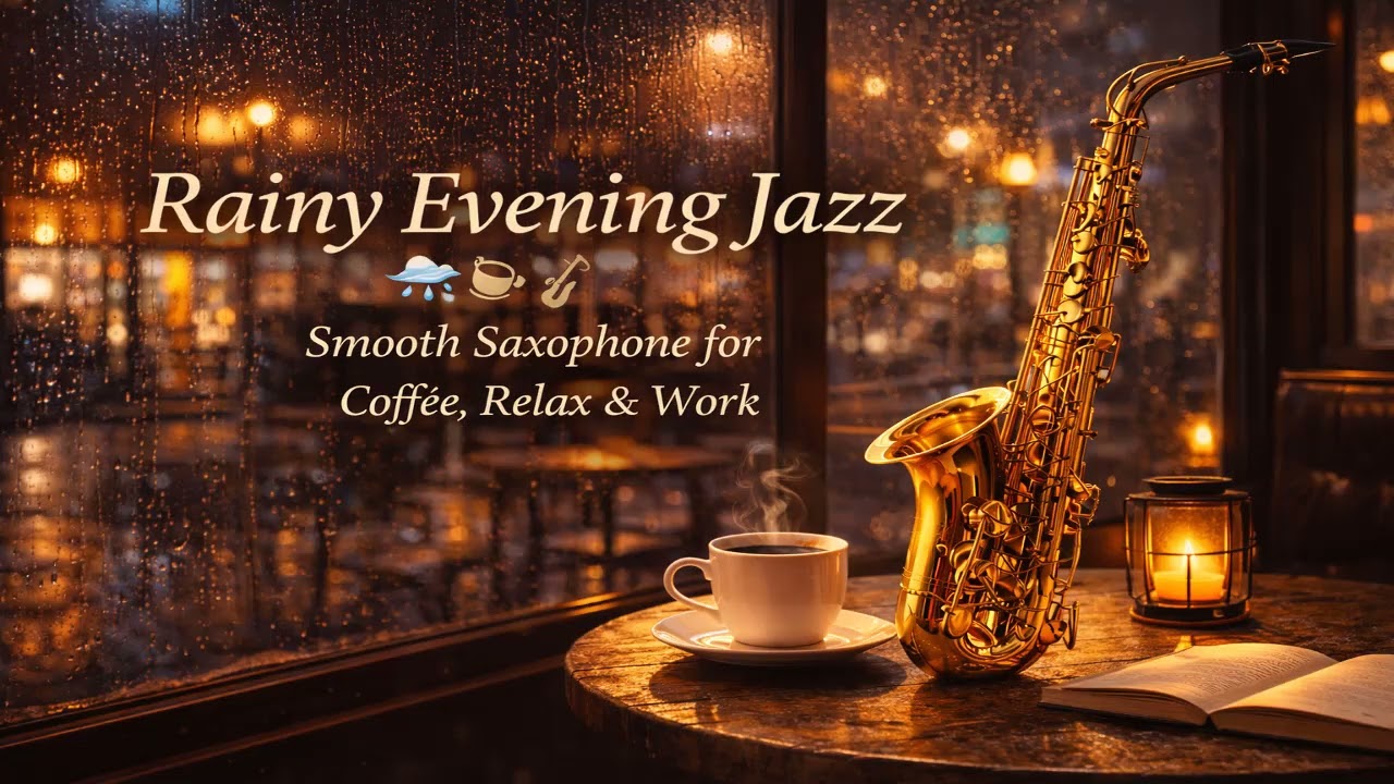 Rainy Evening Jazz – Smooth Saxophone for Coffee, Relax & Work