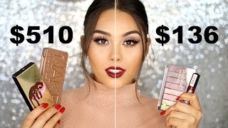 FULL FACE DRUGSTORE vs. HIGHEND MAKEUP TUTORIAL - TESTING DUPES | Roxette Arisa