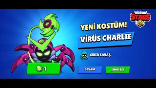 YENİ KOSTÜM VİRÜS CHARLİE BEDAVA ALDIM 😱 / Brawl Stars