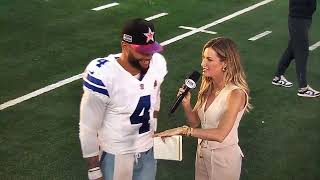 Dak Prescott Dallas Cowboys Post Game Interview With Erin Andrews After DOMINANT WIN Over Patriots