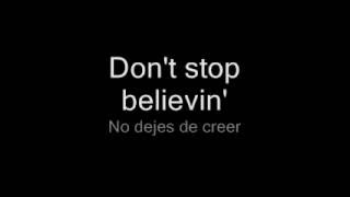 JOURNEY DONT' STOP BELIEVIN' LYRICS INGLES/ESPAÑOL chords