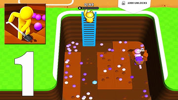 Dig Deep - Gameplay Walkthrough Part 1 Tutorial Career (Android, iOS)