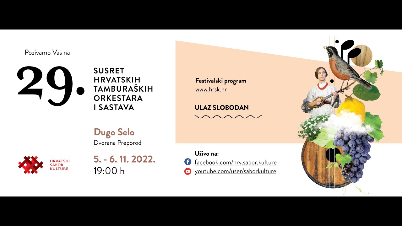 29. Susret hrvatskih tamburaških orkestara i sastava - 5.11.2022. [LIVE]