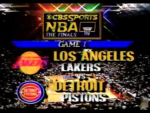 Lakers @ Pistons 1989 NBA Finals Game 1 (NBA On CBS)