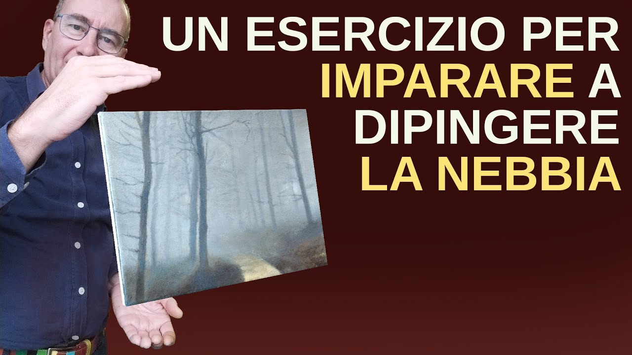 Dipingere la nebbia la sfumatura del bianco con i colori a olio