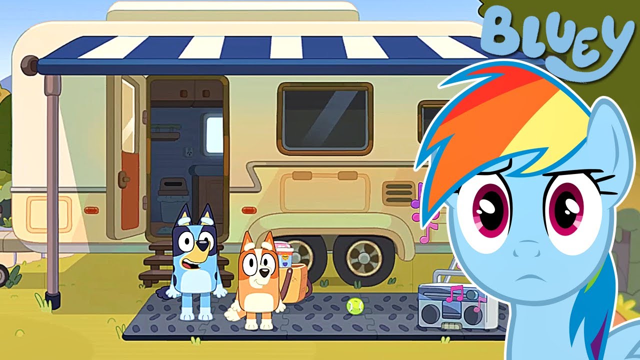 UM ACAMPAMENTO DEPOIS DA ESCOLA (Bluey Vamos Brincar) #LuliRarity
