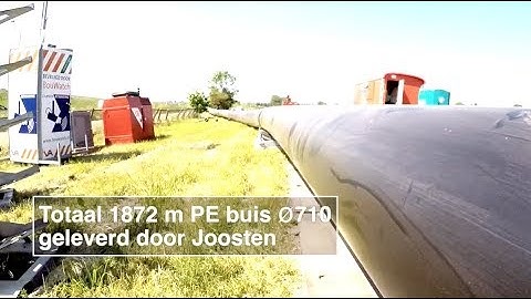 Uniek PE ∅710 leidingtracé
