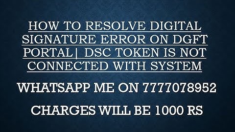 HOW TO RESOLVE DIGITAL SIGNATURE ERROR ON DGFT PORTAL| DSC Java error
