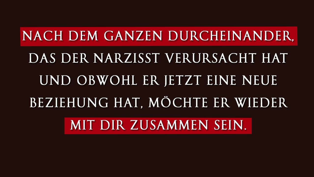 Der Narzisst steckt in einer Sackgasse: Will zu dir zurück, obwohl er einen neuen Ersatz hat