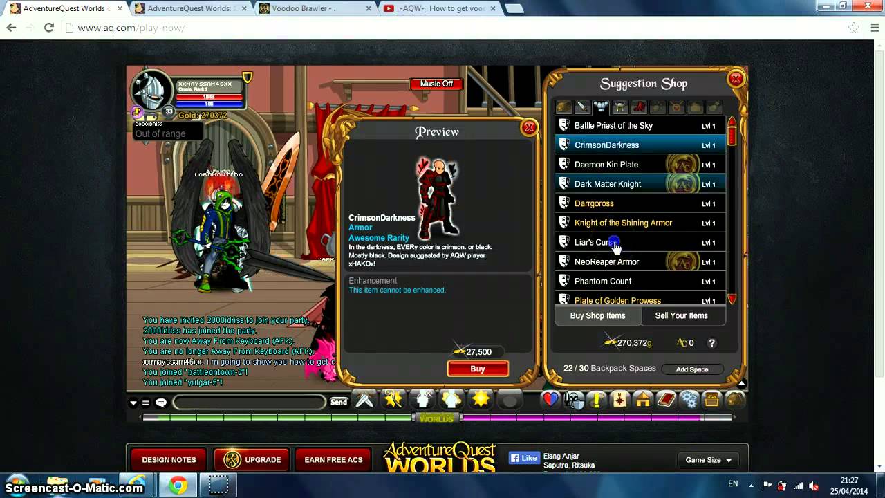 how to get voodoo armor aqw YouTube