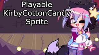 Playable KirbyCottonCandy Sprite || Gacha FNF