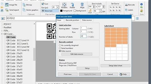 How to print barcode labels with imported data
