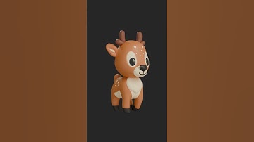 Cartoon Deer 3D Model – Rigged & Animated - Walk