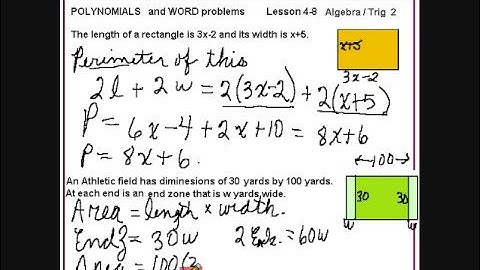 Writing Polynomials for Word Problems