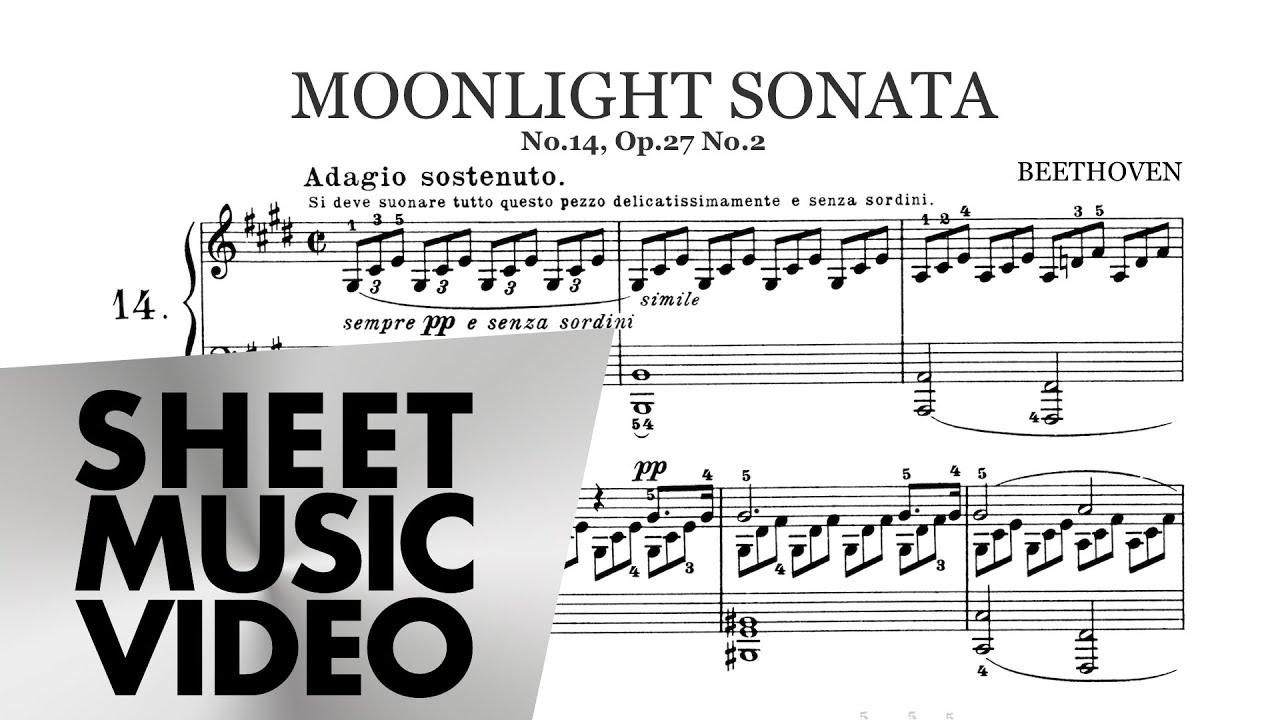 Opus 27 No 2 Moonlight Sonata 1st Movement Sheet Music For Cute766