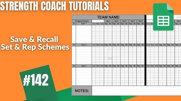 Google Sheets Workout Template - Save & Recall Set & Rep