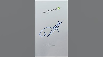 Deepak name signature ✍️ #shorts #signature