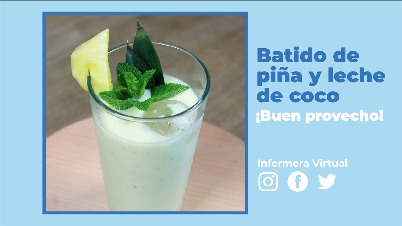 Batido de piña y coco - #receta 🍍🥥