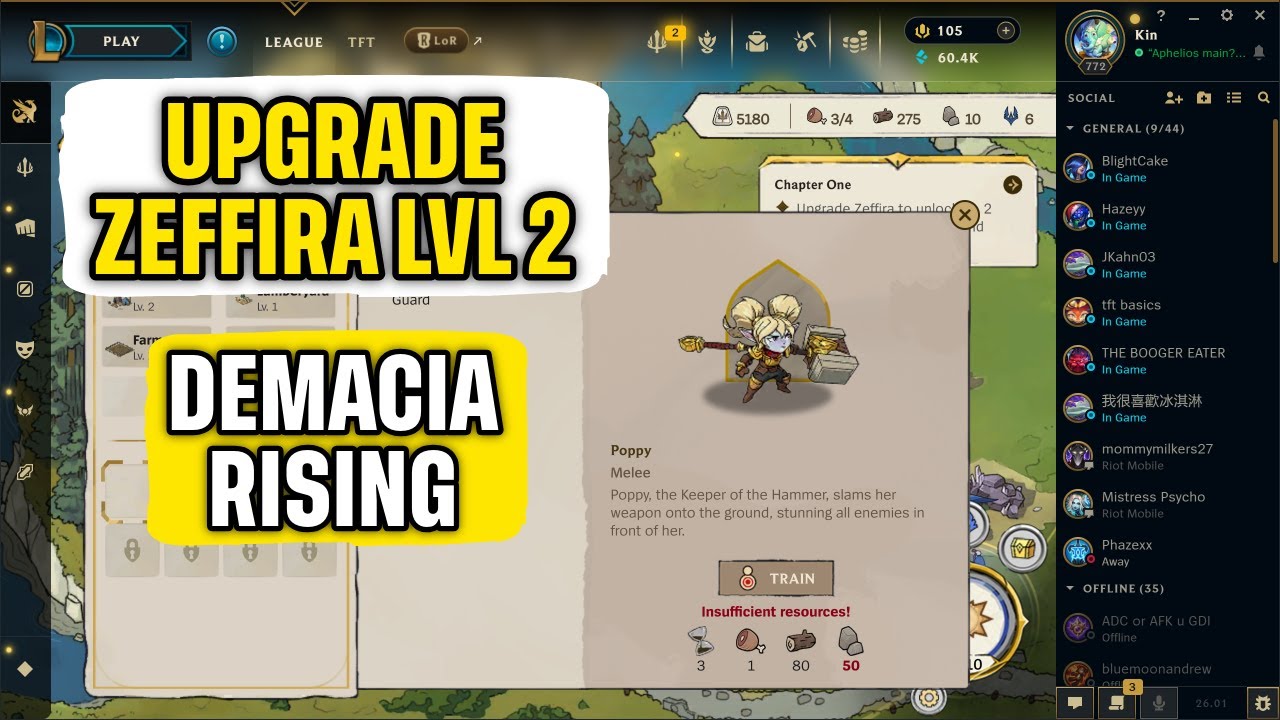 How to Upgrade Zeffira to Level 2 Demacia Rising Quick Guide - YouTube