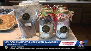 Vendor getting answers about payments at local boutique store