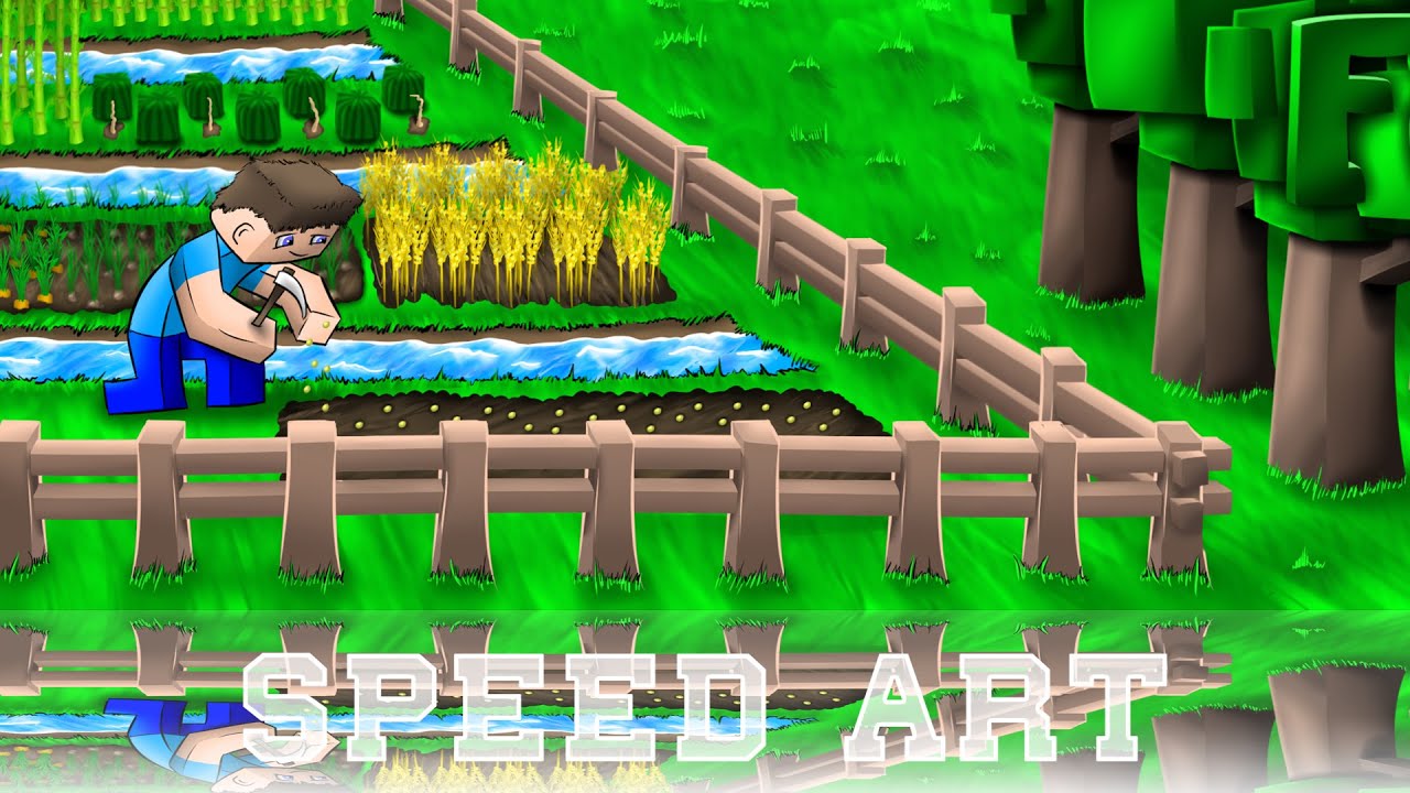 Minecraft Speed Art: FARM (2/5) - YouTube