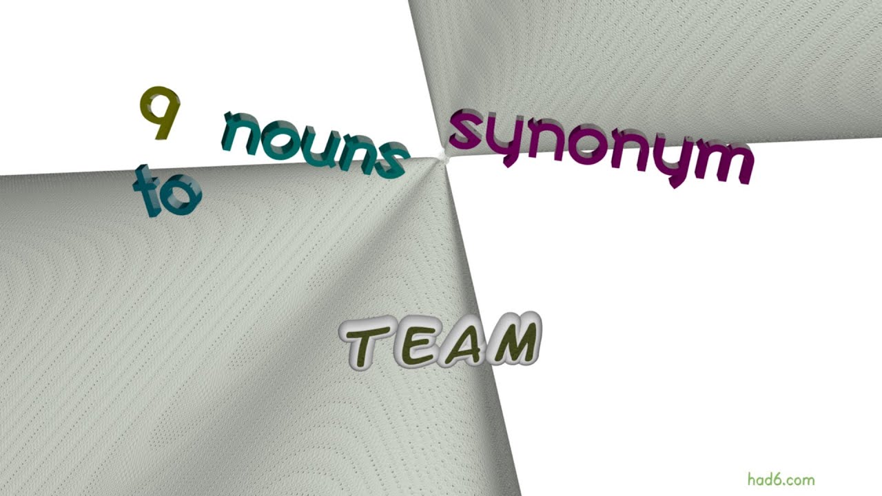 team 9 nouns which mean team (sentence examples) YouTube