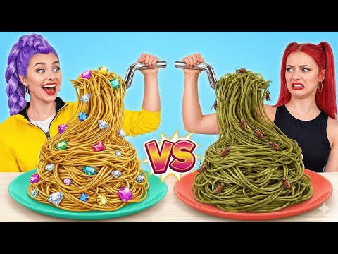 Budget Vs Luxury Cooking 🍳 Ultimate Food Challenge By 123 Go!