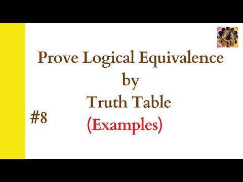 8. Prove logical equivalence by truth table #DiscreteMathematics #TruthTable #Equivalence