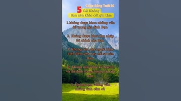 5 Cái Không mà bạn nên khắc cốt ghi tâm !