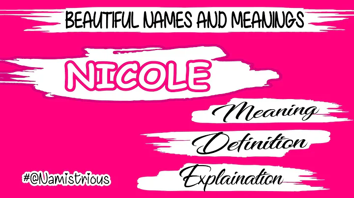 NICOLE MEANING, DEFINITION AND EXPLANATION || NICO...