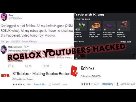 Are Roblox Youtubers Hacked By Chrome Extensions Btroblox Roblox Fave Hacked Vuxvux Hacked Youtube - btroblox