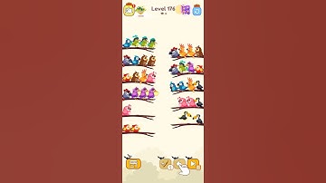 bird sort color game leval #birdsortcolor #colorgame #gaming #birdsortcolorpuzzle #colormatching 176
