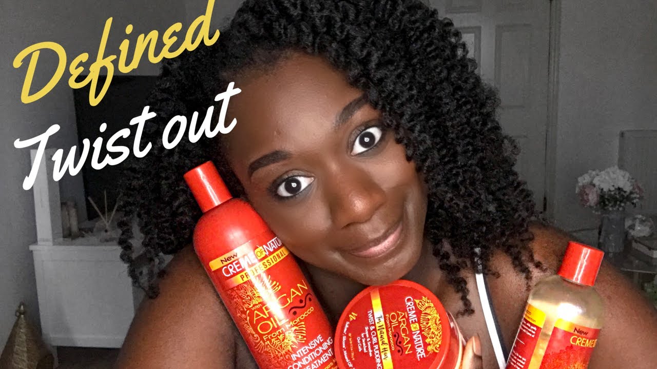 Best Ever Twist Out On 4c 4b Hair Feat Creme Of Nature Argan Oil