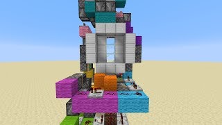Seamless 3x3 Door With Glass Middle | Minecraft 1.14 Java
