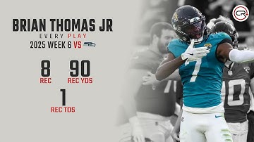 Brian Thomas Jr Week 6 Highlights | Every Target and Catch vs Seahawks