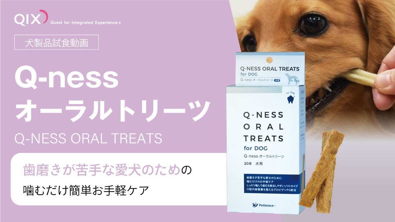 Q-ness オーラルトリーツの与え方｜動画|株式会社QIX