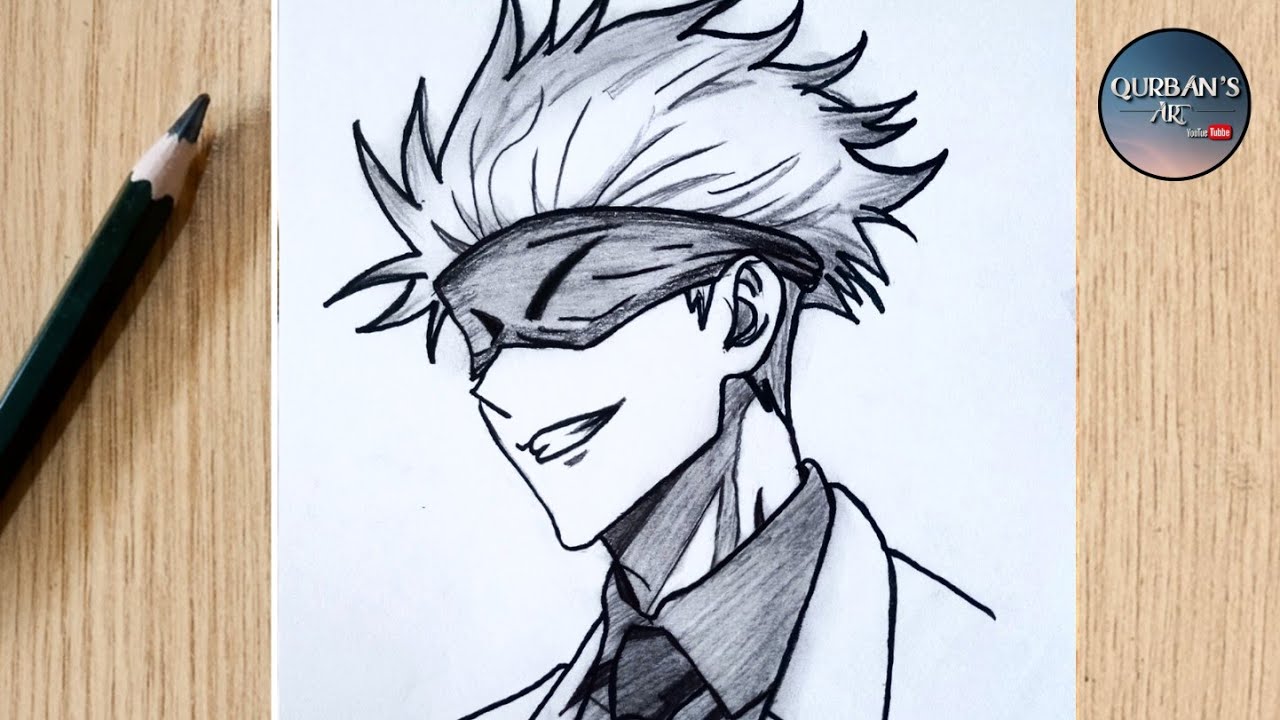 How to draw Gojo Satoru | Jujutsu Kaisen Drawing Tutorial step by step ...