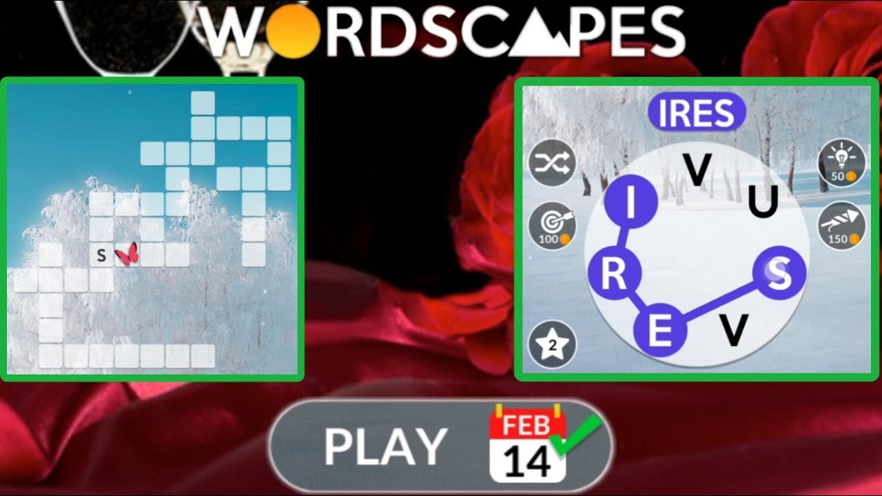 WORDSCAPES Daily Puzzle February 14, 2023 YouTube