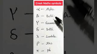Greek maths symbols